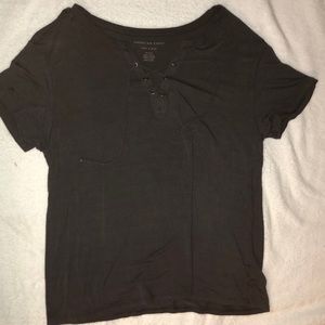 American eagle cross tie blouse